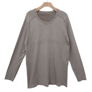 Lululemon Shirt Mens XL Brown Metal Vent Tech Long Sleeve Breathable Athletic